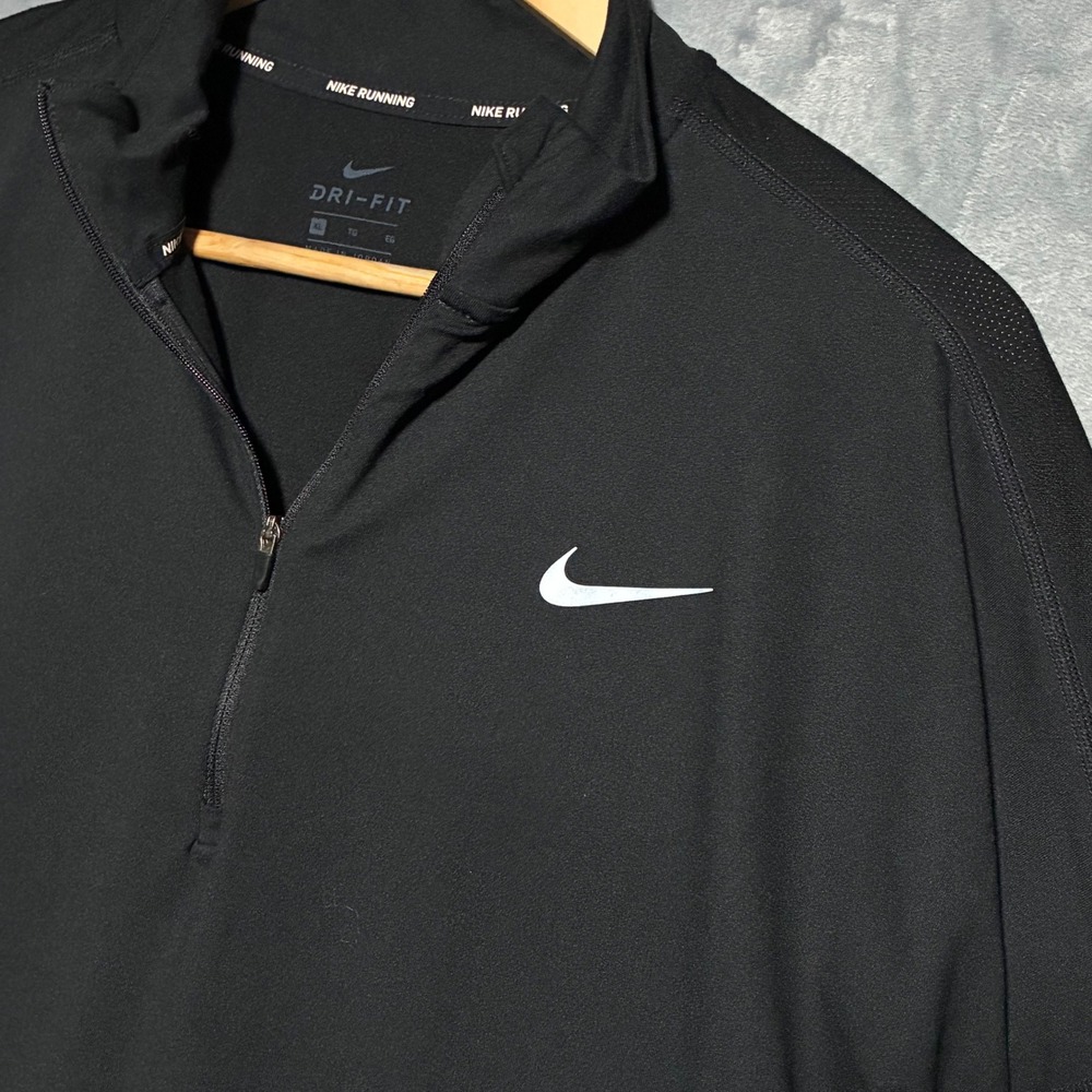 Nike Dri-FIT Quarter Zip Running Pullover Women XL Black - Picture 3 of 10